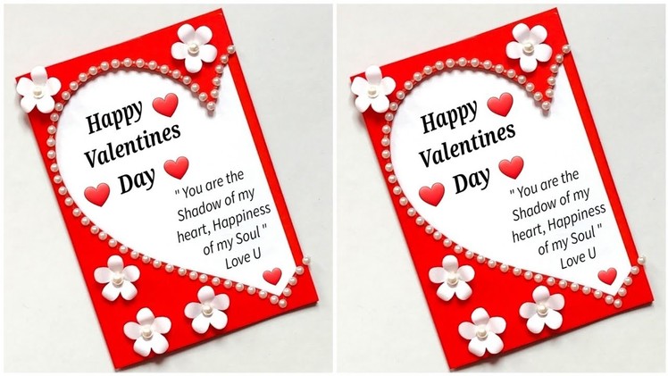 DIY Beautiful card for Valentines day 2022. Valentines day card making very easy