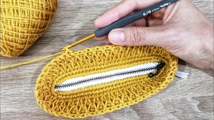 Diy Crochet - How to Crochet Purse Bag With Zipper - Honeycomb Stitch