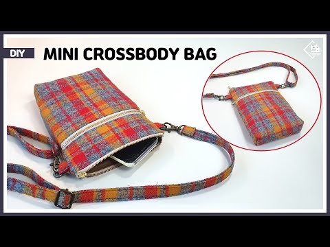 DIY Double zipper mini crossbody bag. phone purse bag. sewing tutorial  [Tendersmile Handmade]