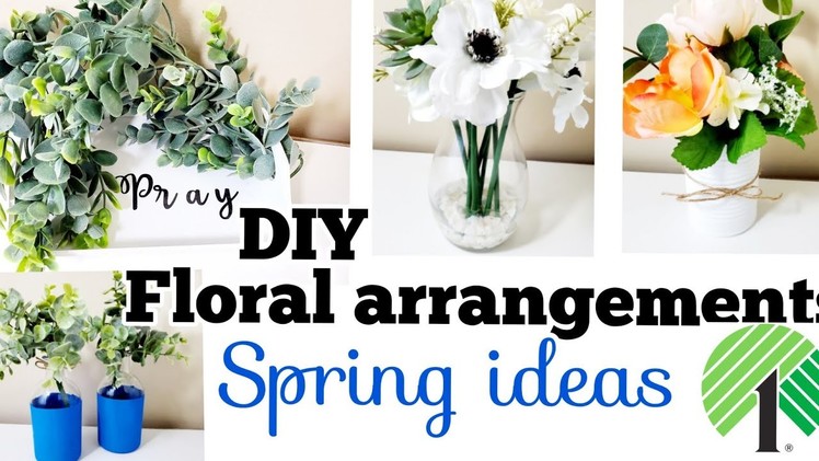 Diy floral arrangements. Spring ideas. Dollar tree. Hobby Lobby