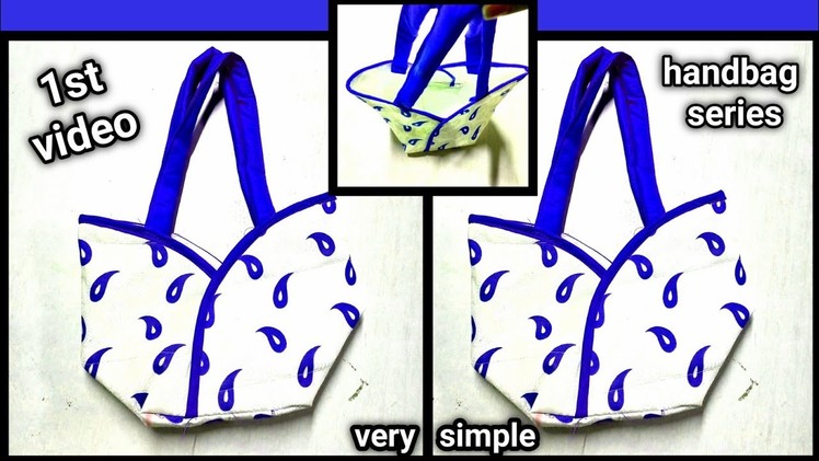 DIY handbag making at home - Bag cutting and stitching shopping bag making #diy #craft #shorts #bag