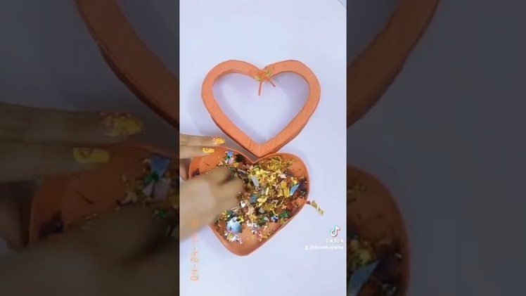 DIY handmade heart gift box