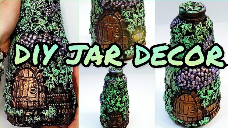 DIY Jar Decor | Home decorating ideas| Decor recycled glass jar | handmade| DIY miniature house