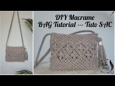 DIY Macrame Bag Tutorial EN-FR Tuto Sac en macramé | #6