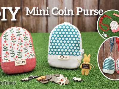 DIY Mini Coin Purse | Neck Wallet Pouch Bag Sewing Pattern & Tutorial [sewingtimes]