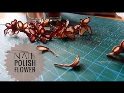 DIY Nail Polish flowers.making wire nail polish flower craft |Melon colour palette