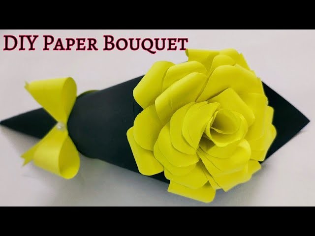 DIY Paper Flower Bouquet . Birthday Gift Ideas. Flower Bouquet Making At Home