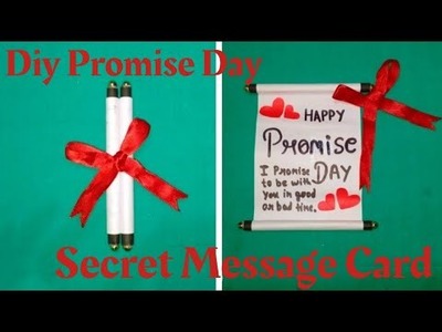 Diy Promise Day Secret Message Card folder | Folding Love Message Card | Handmade Love Card