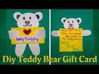 Diy Teddy Day Gift Card | Teddy Bear Card | Teddy Bear with paper | Gift Card ideas | Part 04