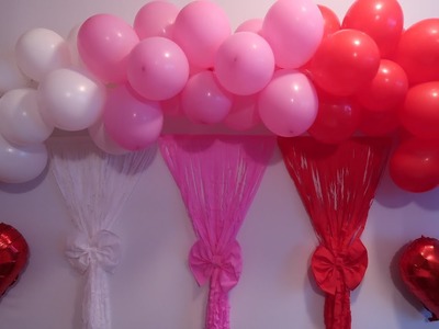 Easy Balloon Garland Decoration For Anniversary & Birthday | DIY Party Decoration Ideas At Home