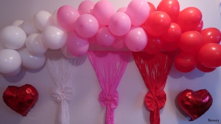 Easy Balloon Garland Decoration For Anniversary & Birthday | DIY Party Decoration Ideas At Home