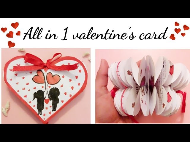 Easy & creative valentine's day card 2022.All in 1 valentine's day card.Diy special gift ideas