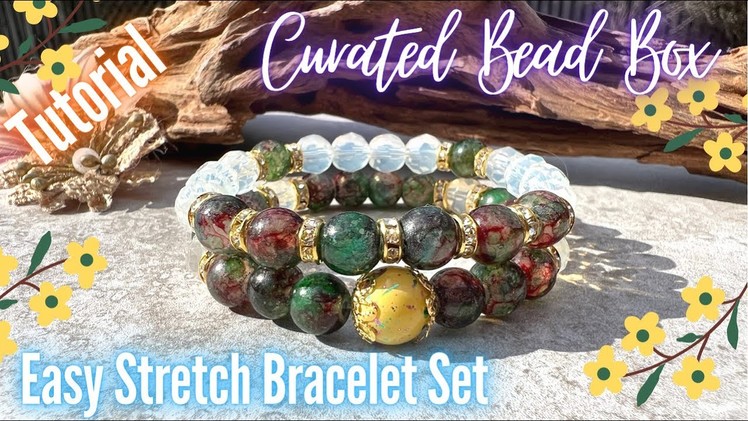 Easy Stretch Bracelet Set - Curated Bead Box - February 2022