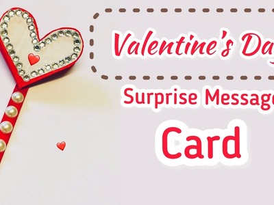 Easy Valentine’s Day card | How to make a Valentine’s Day card |DIY surprise message card idea????