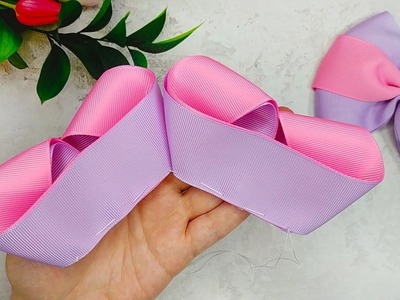 Elegant BOW for HAIR from ribbons - Easy to repeat - How to make Hair Bows #2