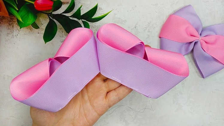 Elegant BOW for HAIR from ribbons - Easy to repeat - How to make Hair Bows #2