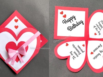 Handmade gift card for loved ones (easy Steps-by-Step).Birthday gift card ideas