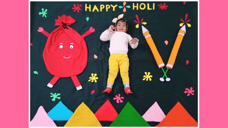 Holi Special Baby Photoshoot Ideas At Home | Diy Baby photoshoot ||Dhuleti photoshoot |Holika dahan|