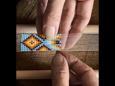 How I'm making my next  Native  American style seed bead  loom bracelet part 1