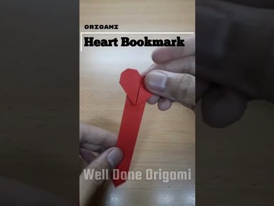 How to make a paper Bookmark - Origami Heart #SHORTS