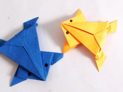 How To Make a Paper Jumping Frog - Fun & Easy Origami | Vega Crafts