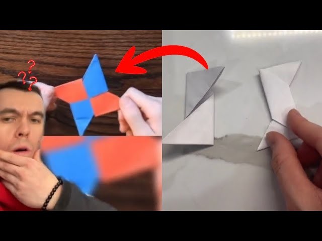 How To Make A SECRET Paper Shuriken Step By Step Tutorial - Ninja Training 101. ????