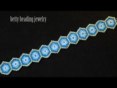 How to make beaded  bracelet easy to make for beginner's ,seedbeads jewelry tutorials