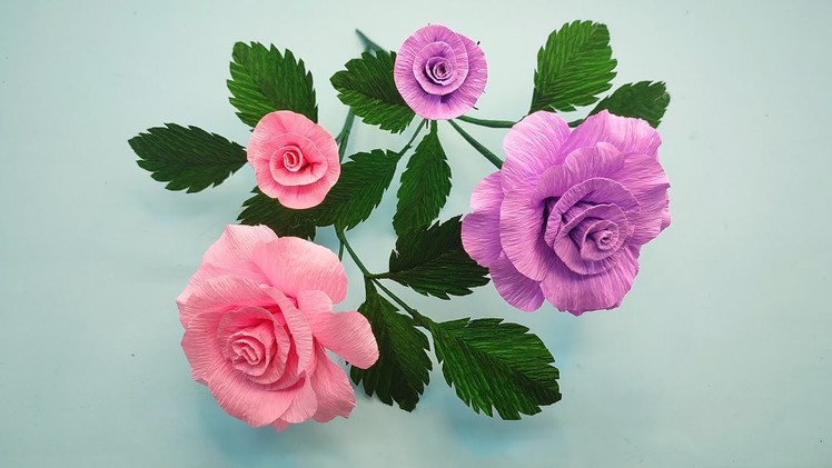 How to Make Easy and Beautiful Paper Flower Rose - Handmade Paper Rose - DIY Flowers