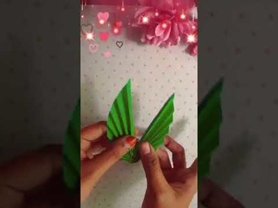 How to make paper leaf || crafty idea???? ????  #origamileaf #paperleaf ????✌