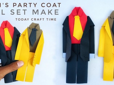 ????How to make Paper ????Shirt & Tie l Origami ????Coat with Shirt, ????Pant & Tie l Mini Paper Clothes