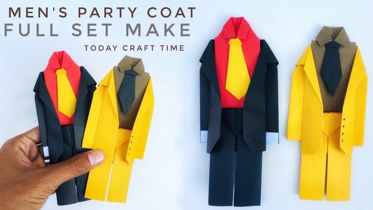 ????How to make Paper ????Shirt & Tie l Origami ????Coat with Shirt, ????Pant & Tie l Mini Paper Clothes