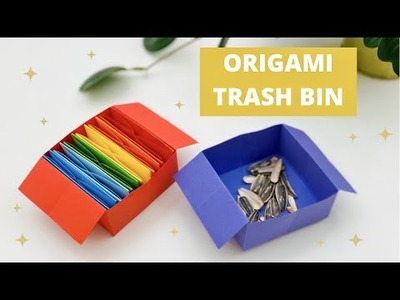 ????How to make Trash Bin from Paper | Origami Trash Bin Tutorial - Paper waste basket ???? #diy #craft