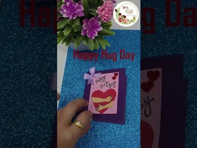 Hug Day Greetings Card || DIY Card For Hug Day || Happy Hug Day || #risartsandcrafts #craft #shorts