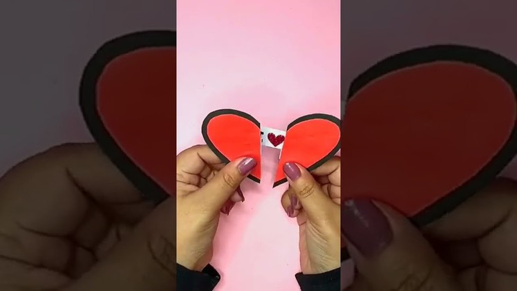 I ❤️ U- Pop Up Heart Shape Card DIY #artsandcraftsbymegha #craftvideo #papercraft #cards #diy