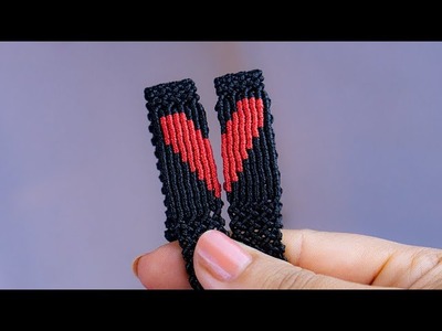 Macrame tutorial: Couples bracelet for Valentine's day |  Macrame bracelet tutorial