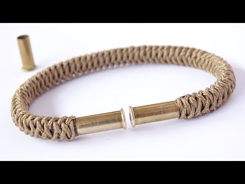 Make an Easy Zipper Sinnet Knot Bullet Shells Bracelet - CBYS Paracord Tutorial