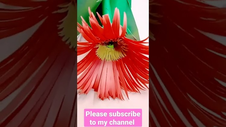 Paper Flower Wall Hanging || Easy Wall Decoration Ideas || Paper flower DIY || Youtube shorts video.