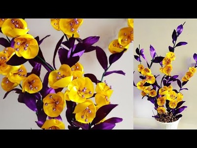 Satin ribbon flowers | flower making | ribbon flowers | decor | satin ribbon crafts | handmade | DIY