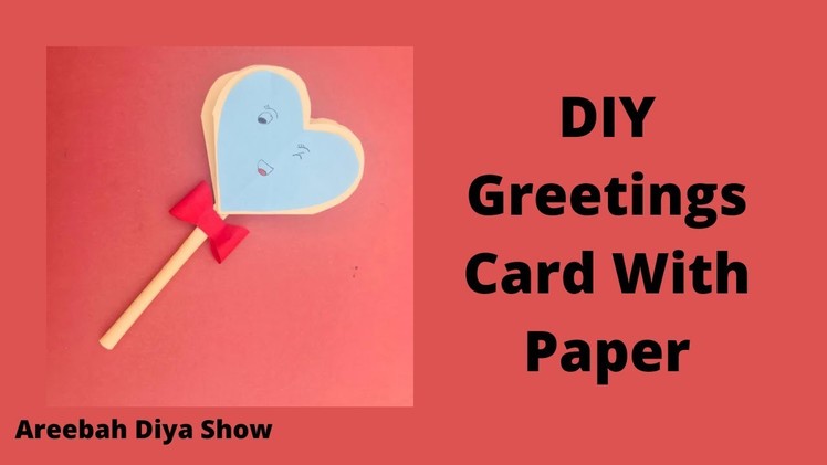 #Shorts I DIY Greetings Card With Paper I HandMade Card I Origami Videos I Areebah Diya Show