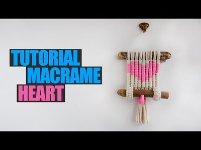 Tutorial Macrame Wall Hanging small Heart. DIY Key Holder