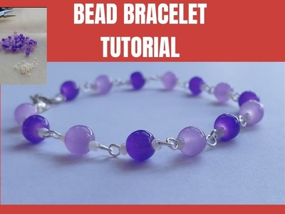 Tutorial on How to Make a Bracelet with Beads - How to Loop an Eye Pin.