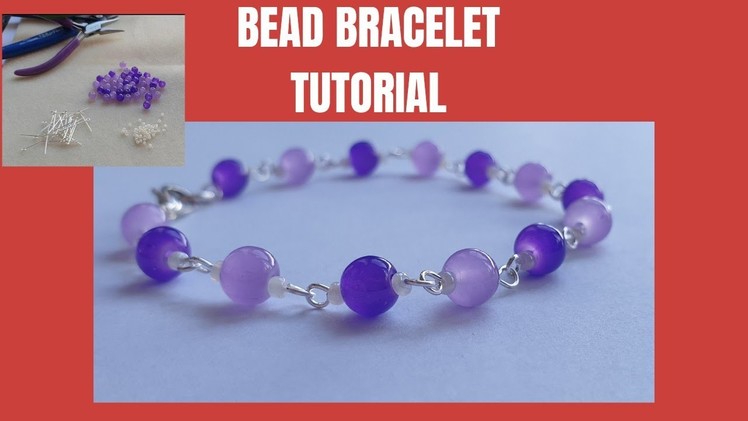 Tutorial on How to Make a Bracelet with Beads - How to Loop an Eye Pin.