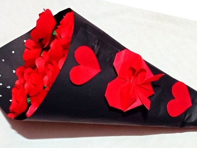 Valentine Day Bouque || Paper Craft Bouque || Gift Idea || Tutorial #Short #Tranding #fun