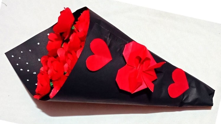 Valentine Day Bouque || Paper Craft Bouque || Gift Idea || Tutorial #Short #Tranding #fun