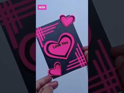 Valentine's Day Greeting Card Idea | Handmade greeting Card #shorts