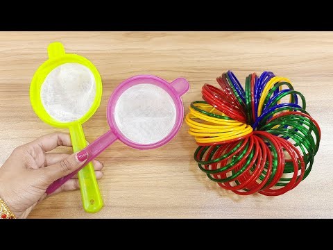 WOW!!SUPERB WALL HANGING DECOR IDEAS OLD BANGLES AND HOME USE DIY THINGS | BEST OUT OF WASTE