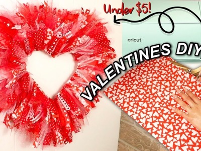 3 DOLLAR TREE VALENTINE'S DAY DIYS! | Easy Projects With Your Cricut!