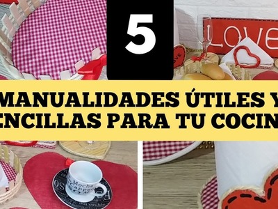 5 GENIALES IDEAS PARA DECORAR TU COCINA.Recycled crafts for your kitchen. ideias para cozinha