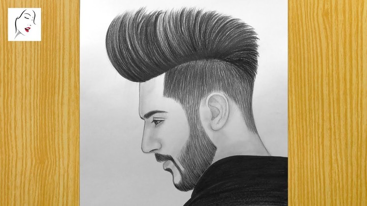 A Handsome Boy with Beautiful Hair Drawing for beginners, How to draw a ...