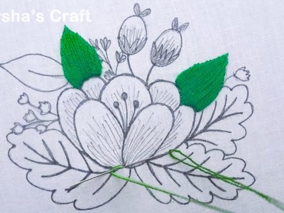 Amazing Helpful Flower Hand Embroidery Pattern, Unique Flower Embroidery Tutorial For Pillow Cover